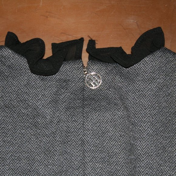 TOMMY HILFIGER Twofer Jumpsuit Sz 4 Herringbone Gray/Black NEW Straight Fit NWT - Picture 6 of 6